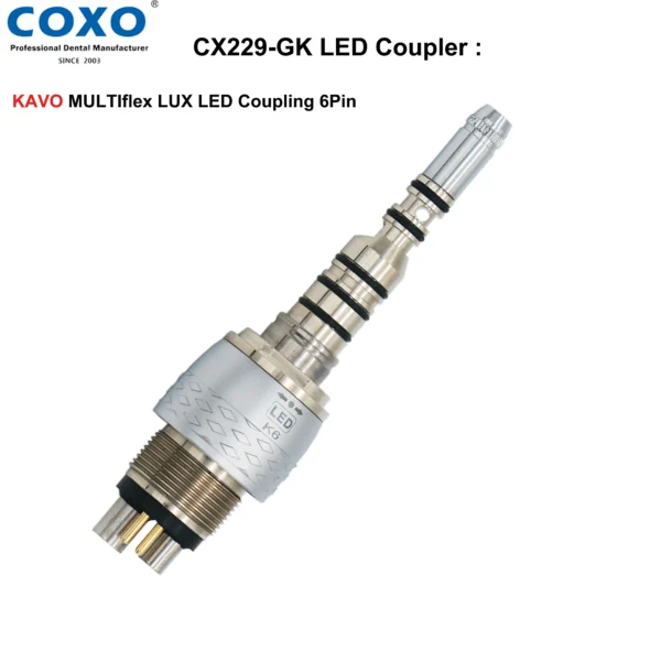 Dental Tools Dentist 6 Hole Fiber Optic LED Coupler 2/4/6 Pin Quick Coupling Fit KAVO NSK W&H QD-J Type Quick Coupling - Image 2