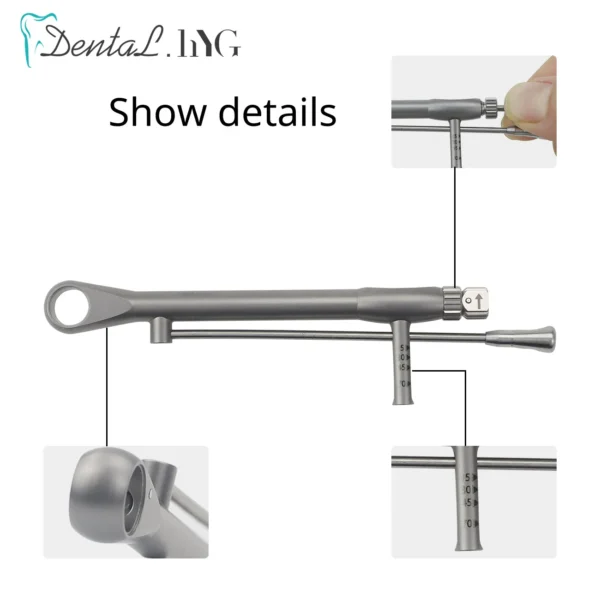 Strumenti per cacciaviti di alta qualità chiave dinamometrica per impianto dentale cricchetto 10-70NCM con driver e Kit chiave - Image 4