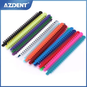 Azdentdentdental fascette elastiche ortodontiche fasce per staffe bretelle anelli elastici senza lattice 1 confezione = 1000 pezzi/20 bastoncini
